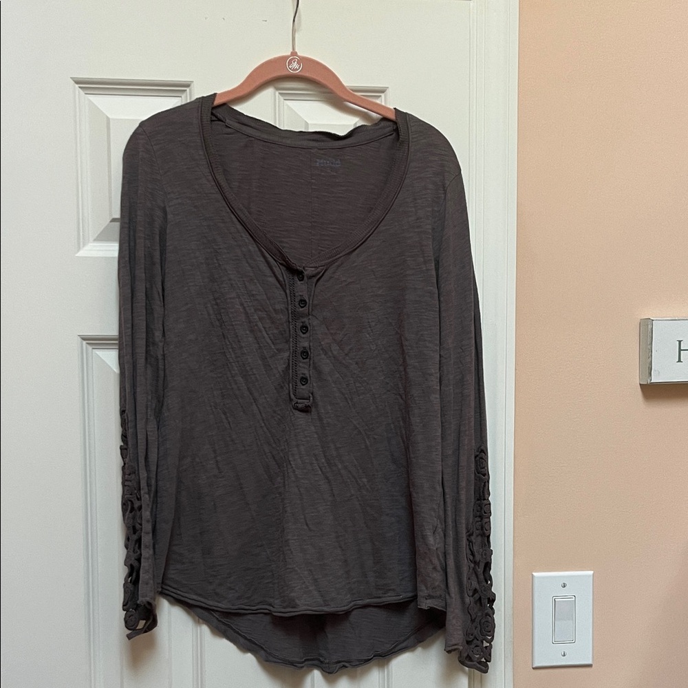 Women's grape colored Button-Down Top